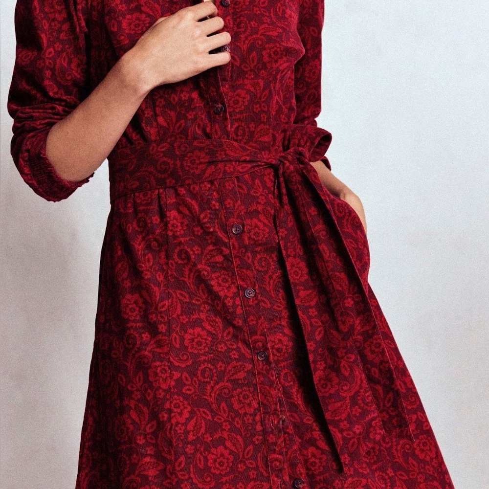 Boden NWT Clara Cord Midi Dress